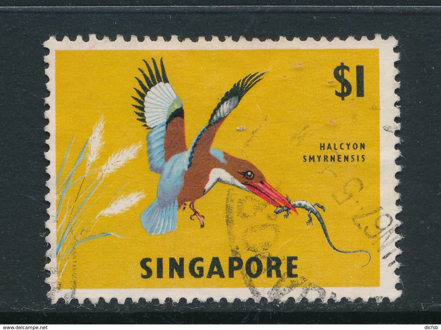 SINGAPORE, 1966 $1 Wmk Sideways Fine Used, Cat £9 - Singapore (1959-...)