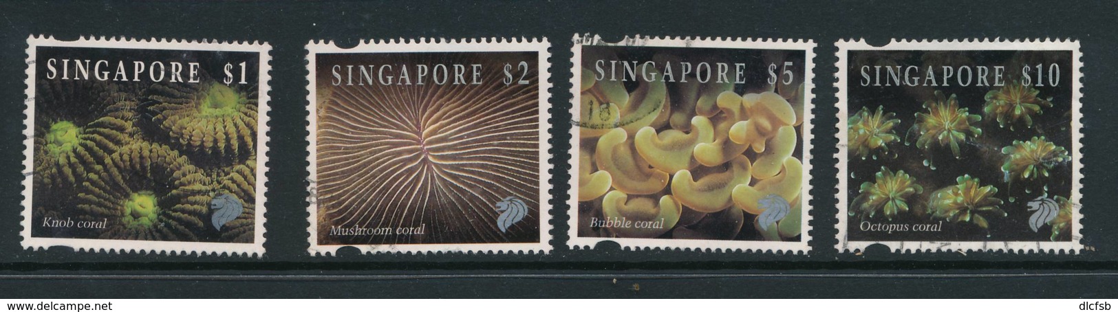 SINGAPORE, 1994 Marine Life $1, $2, $5, $10 Fine Used, Cat £16 - Singapore (1959-...)