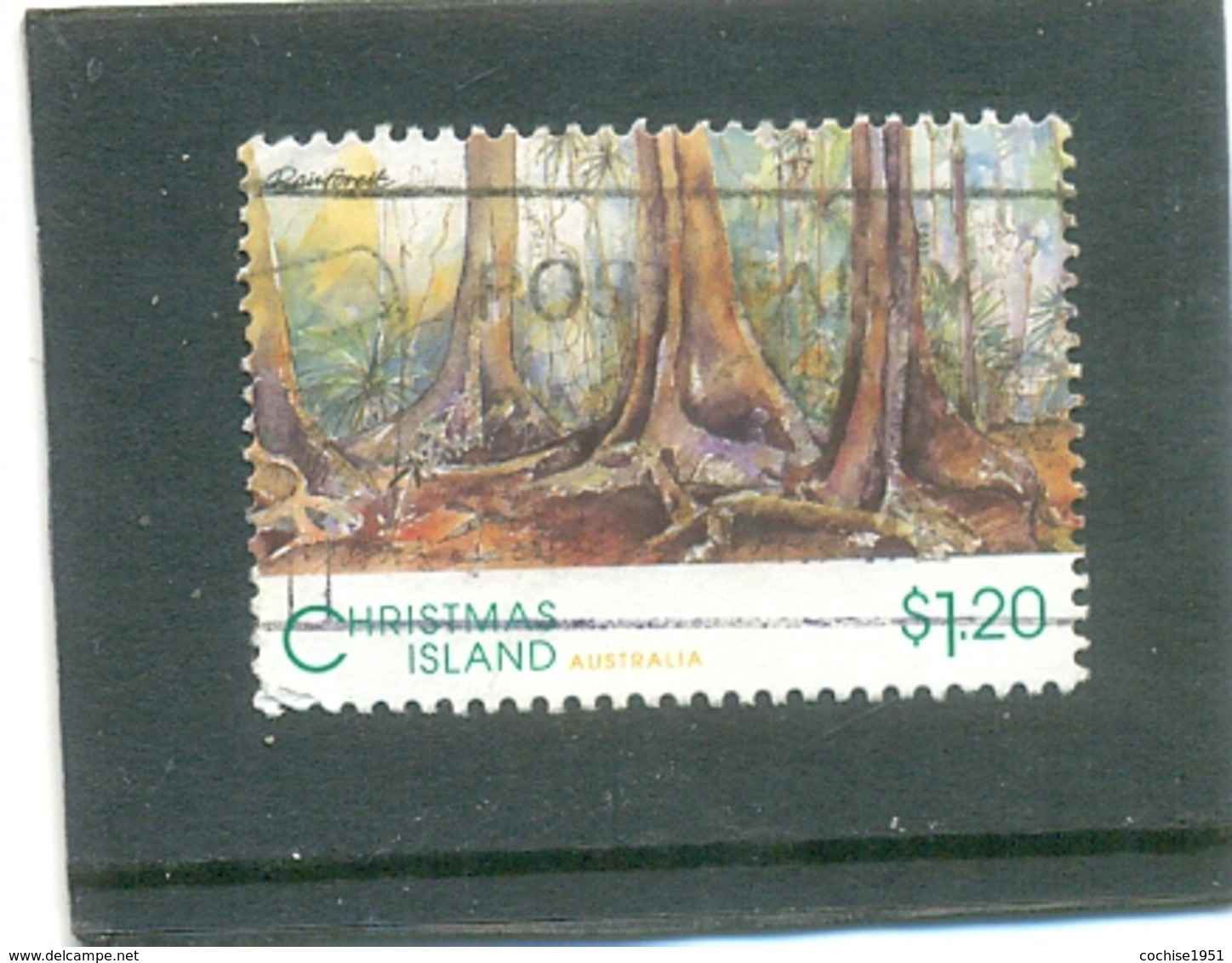 1993 CHRISTMAS ISLAND Y & T N° 395 ( O ) Arbres 1$20 - Christmas Island