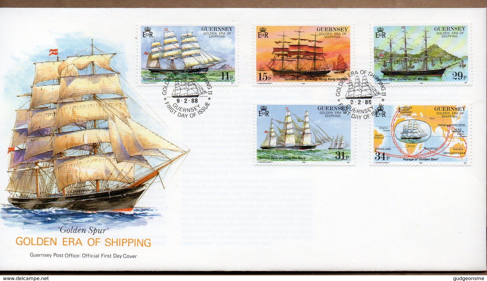 1988 Guernsey Shipping Set FDC - Guernsey