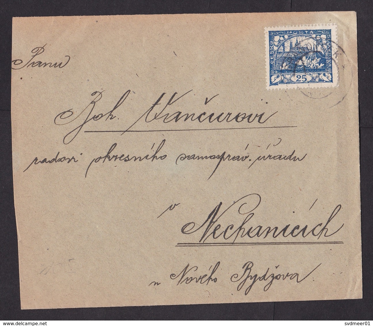 Czechoslovakia: Cover, 1920s?, 1 Stamp (minor Damage, See Scan) - Brieven En Documenten