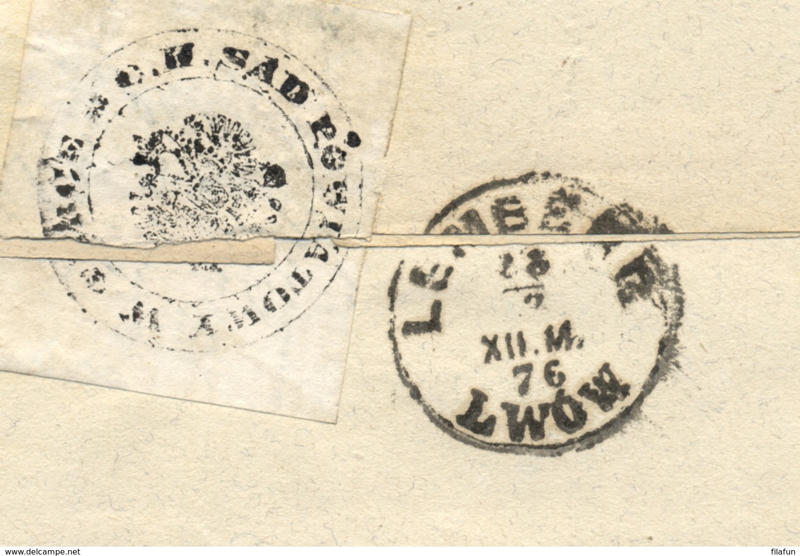 Österreich / Ukraine - 1876 - Folded Cover From TURKA To Lwow / Lemberg - Brieven En Documenten