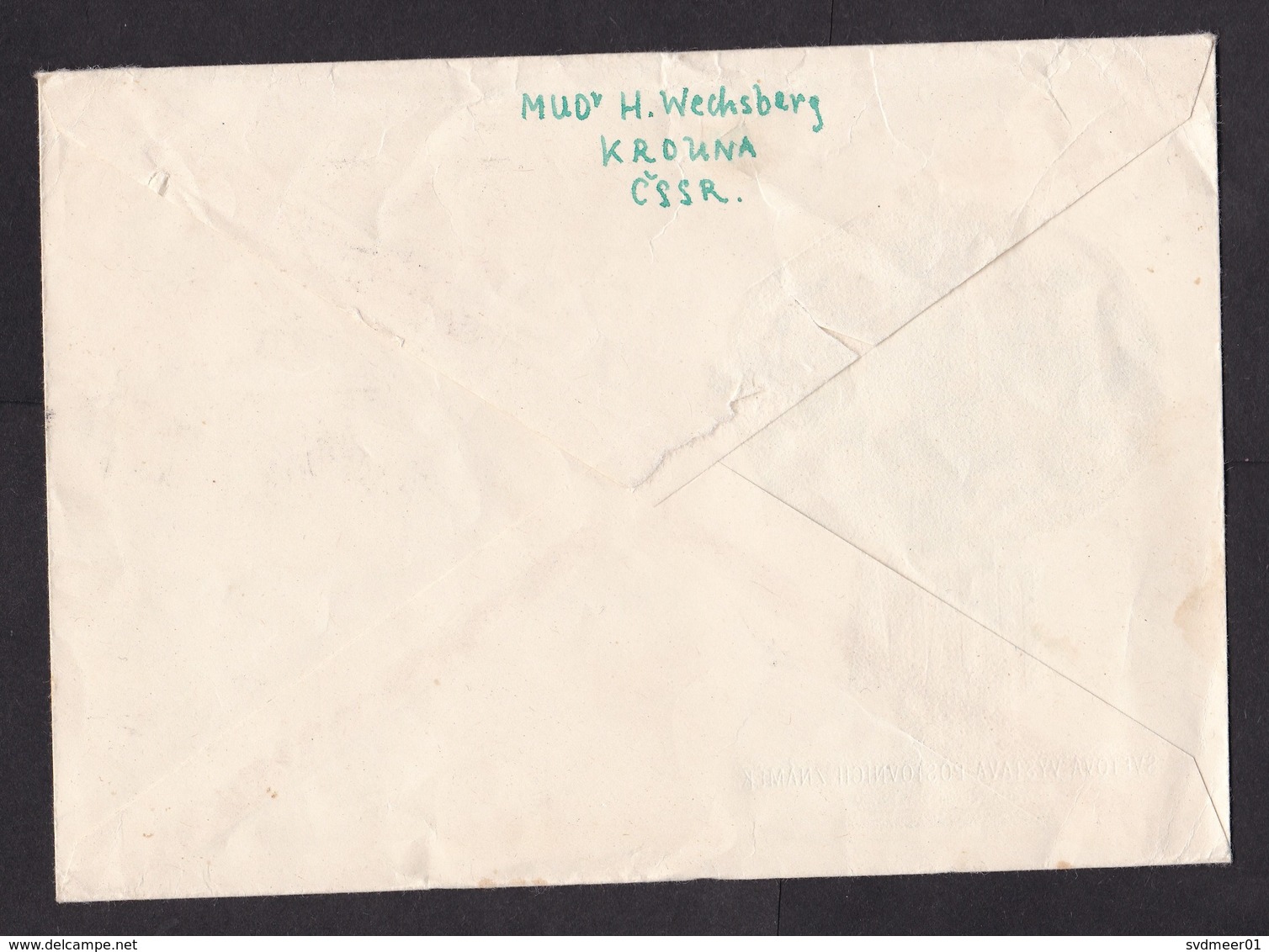 Czechoslovakia: Airmail Cover To Israel, 1962, 5 Stamps, Cinderella Label Helicopter Mail (damaged, See Scan) - Brieven En Documenten