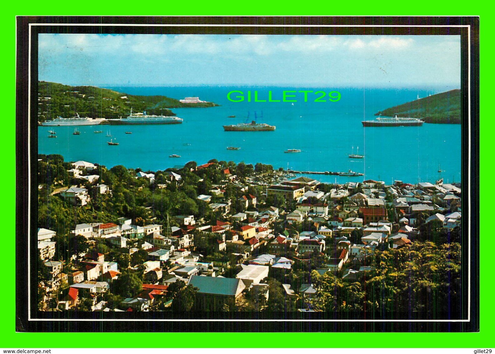 ST THOMAS, VIRGIN ISLANDS - A BUST DAY AS CRUISE SHIPS ARRIVE - TRAVEL IN 1935 - DEXTER PRESS - - Vierges (Iles), Amér.