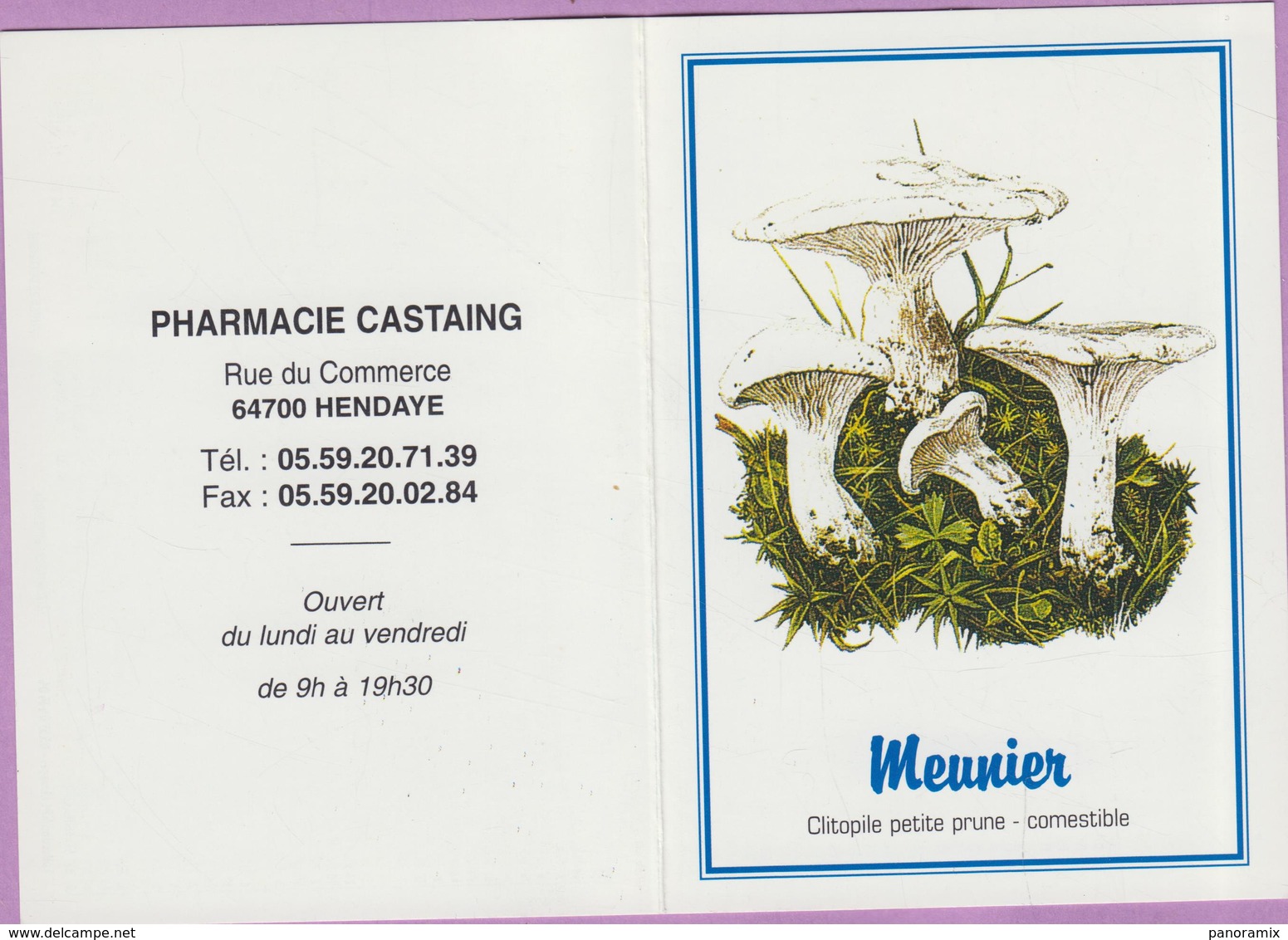 Calendrier °° 2003 - Pharma 64 - Castaing - Meunier Petite Prune - 8x11 - Tamaño Pequeño : 2001-...