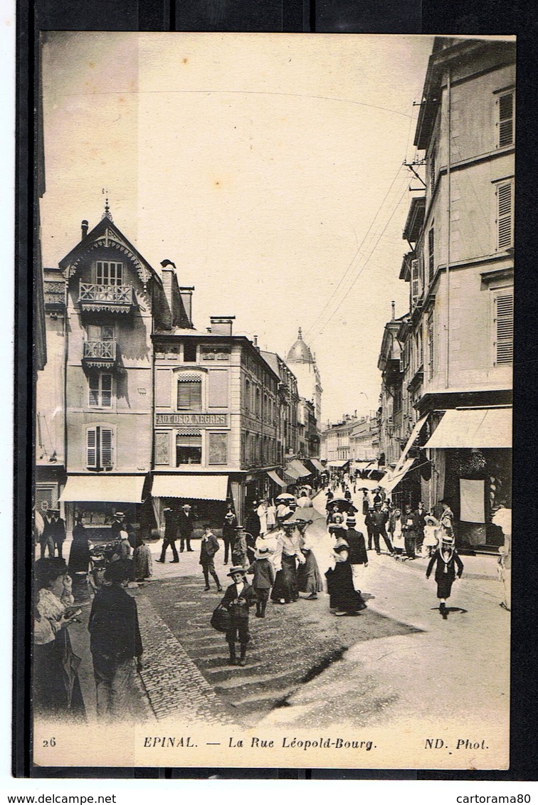 Epinal / La Rue Léopold Bourg  / 1919 / Ed. ND Phot. - Epinal