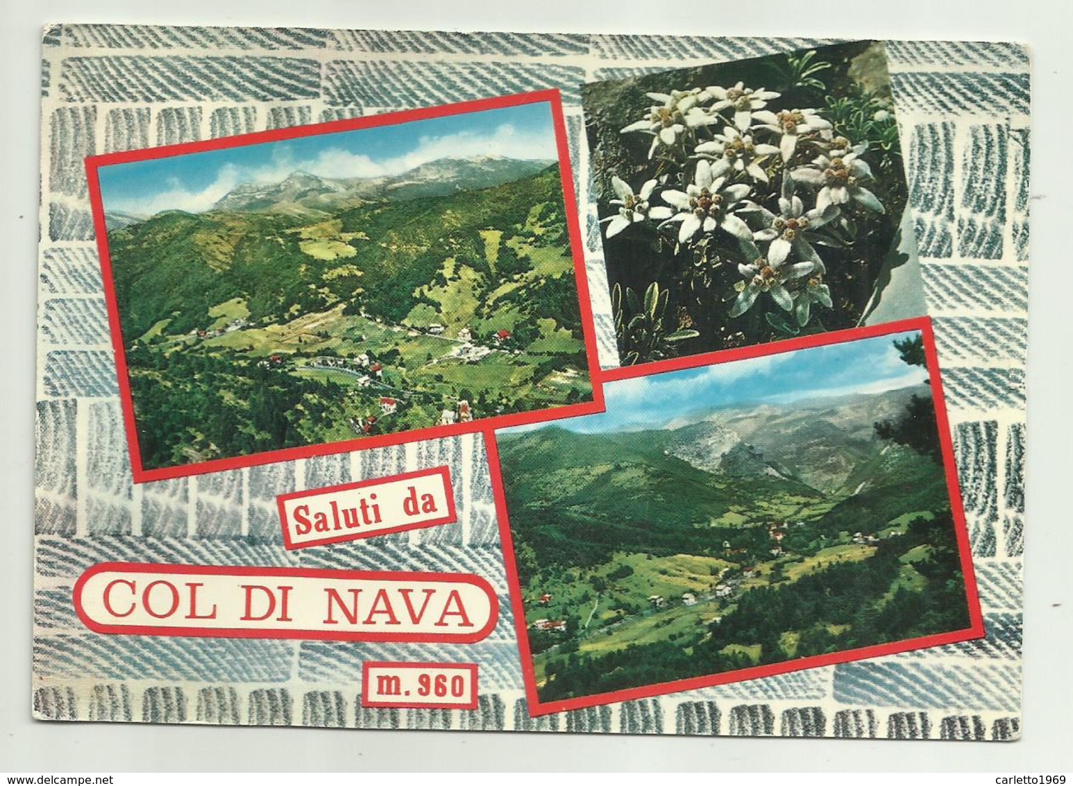 SALUTI DA COL DI NAVA - VIAGGIATA FG - Imperia