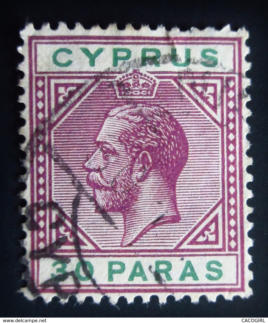 1913 .Cyprus - Chypre Yt 58 , Mi 60 .King George V . Oblitéré Used - Chypre (...-1960)