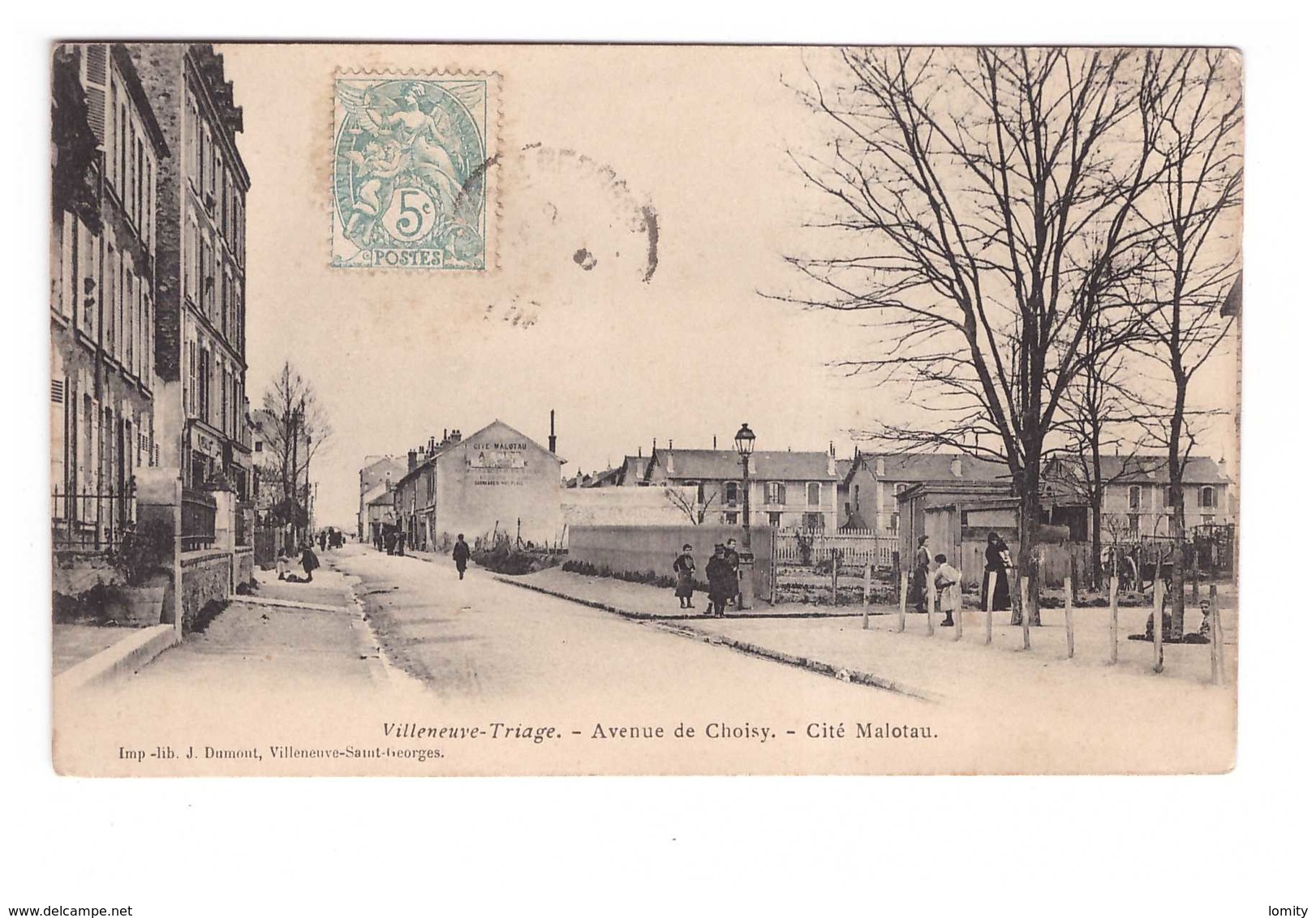 94 Villeneuve Saint Georges Triage Avenue De Choisy Cité Malotau Cachet 1906 - Villeneuve Saint Georges