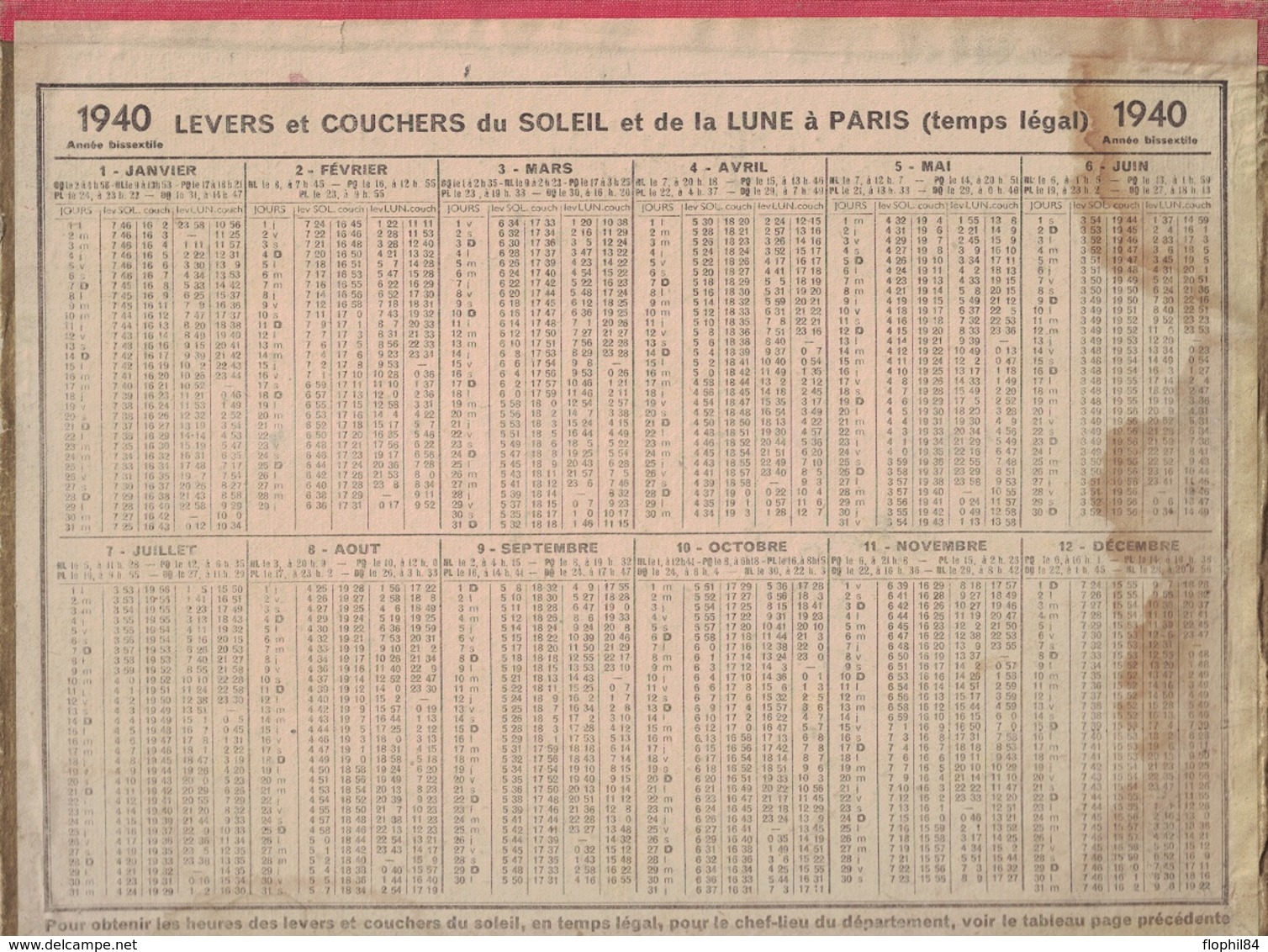 ALMANACH DES POSTES 1940 - FORMAT LIVRET CARTONNE DOUBLE- COMPLET AVEC CARTE - DEPARTEMENT DE L'ARIEGE. - Grand Format : 1941-60