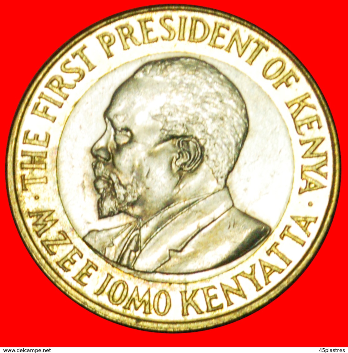 # COCK AND LIONS  (2005-2009): KENYA ★ 10 SHILLINGS 2005 MINT LUSTER! LOW START★NO RESERVE! Mzee Jomo Kenyatta 1964-1978 - Kenya