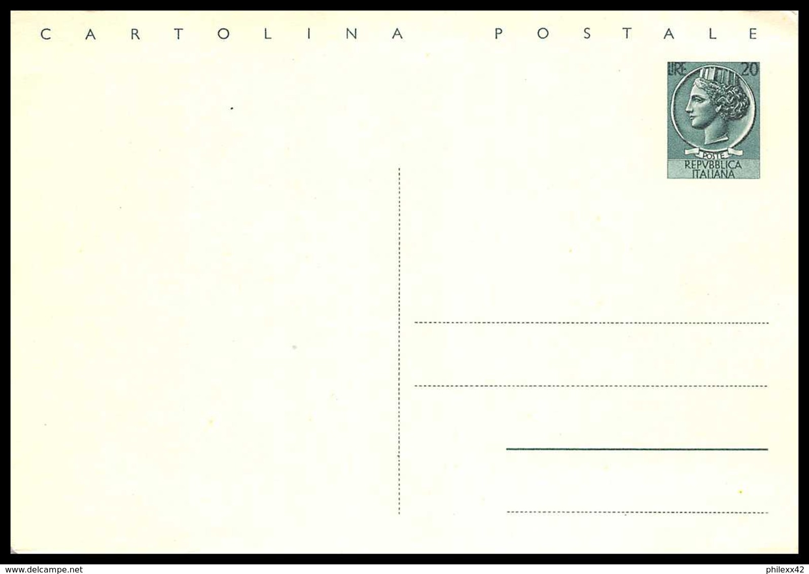 4627 Neuf Tb Carte Postale Italie (italy) Entier Postal Stationery - 1946-60: Marcophilie