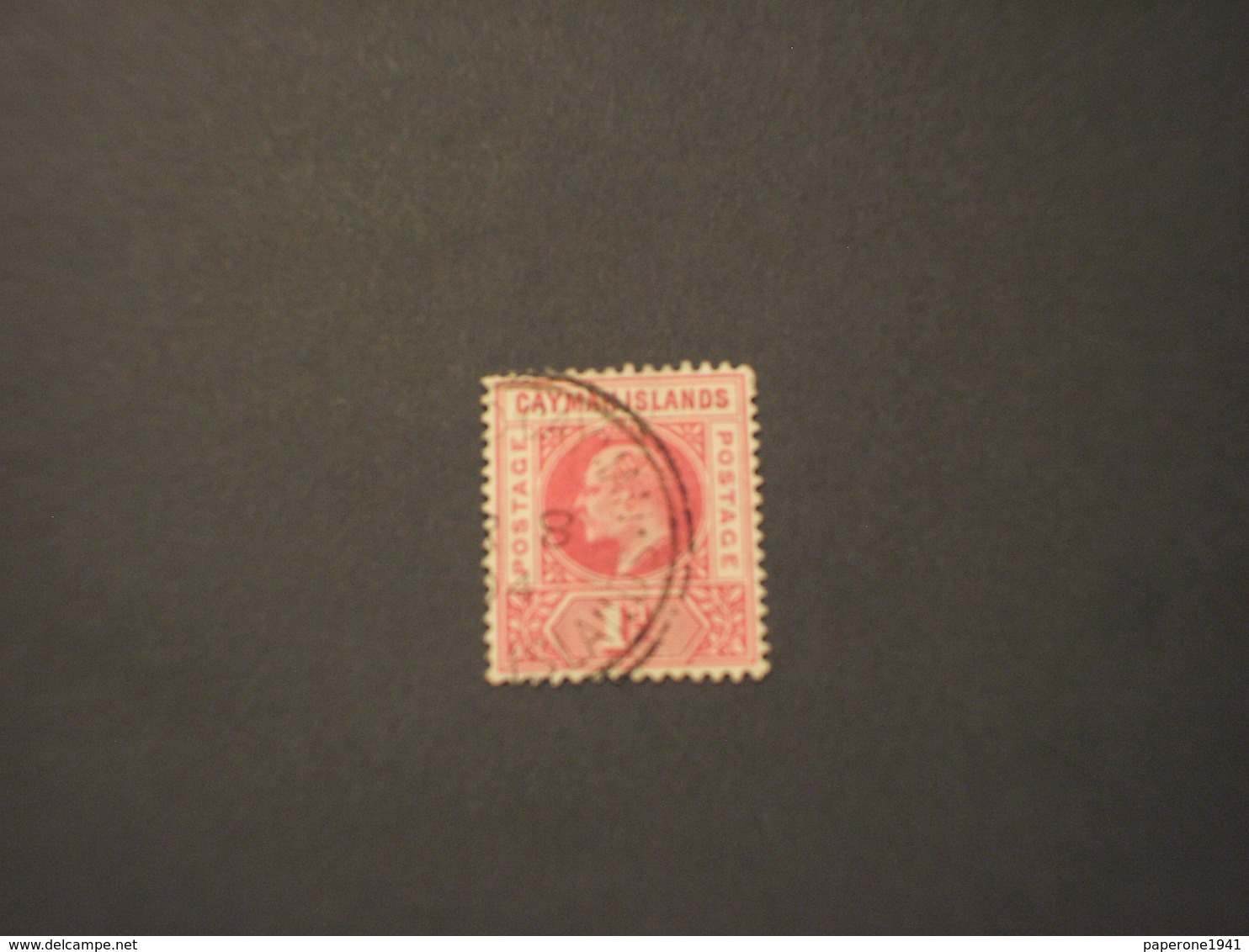 CAYMAN - 1905 RE  1 P. - TIMBRATO/USED - Cayman (Isole)