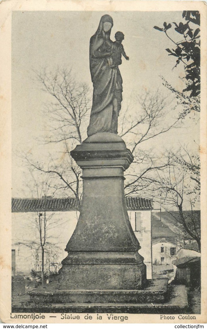 CPA FRANCE 47 "Lamontjoie, Statue De La Vierge" - Autres & Non Classés