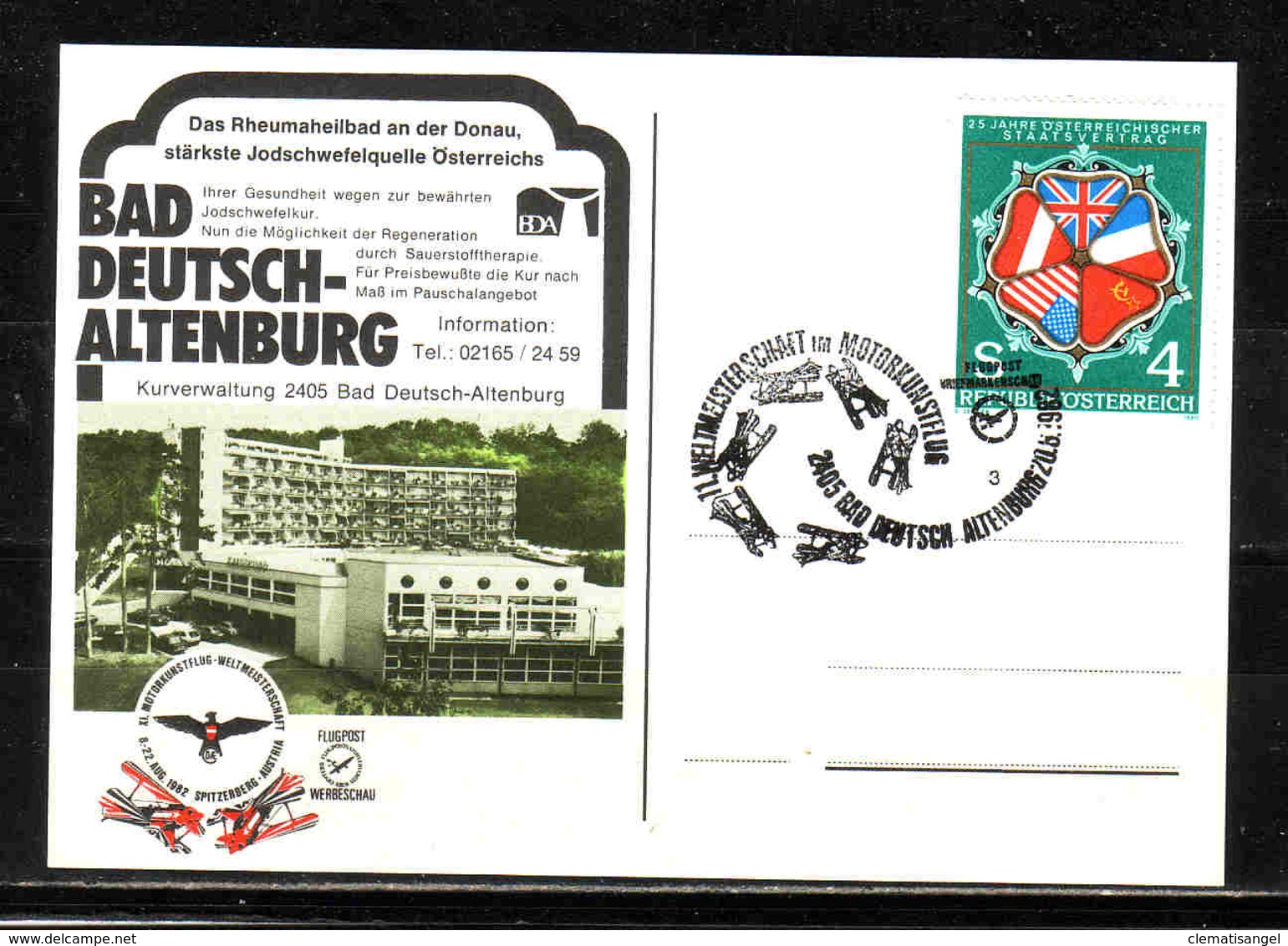 349b * BAD DEUTSCH-ALTENBURG * KURVERWALTUNG DES RHEUMAHEILBADS * 1982 **!! - Bad Deutsch-Altenburg