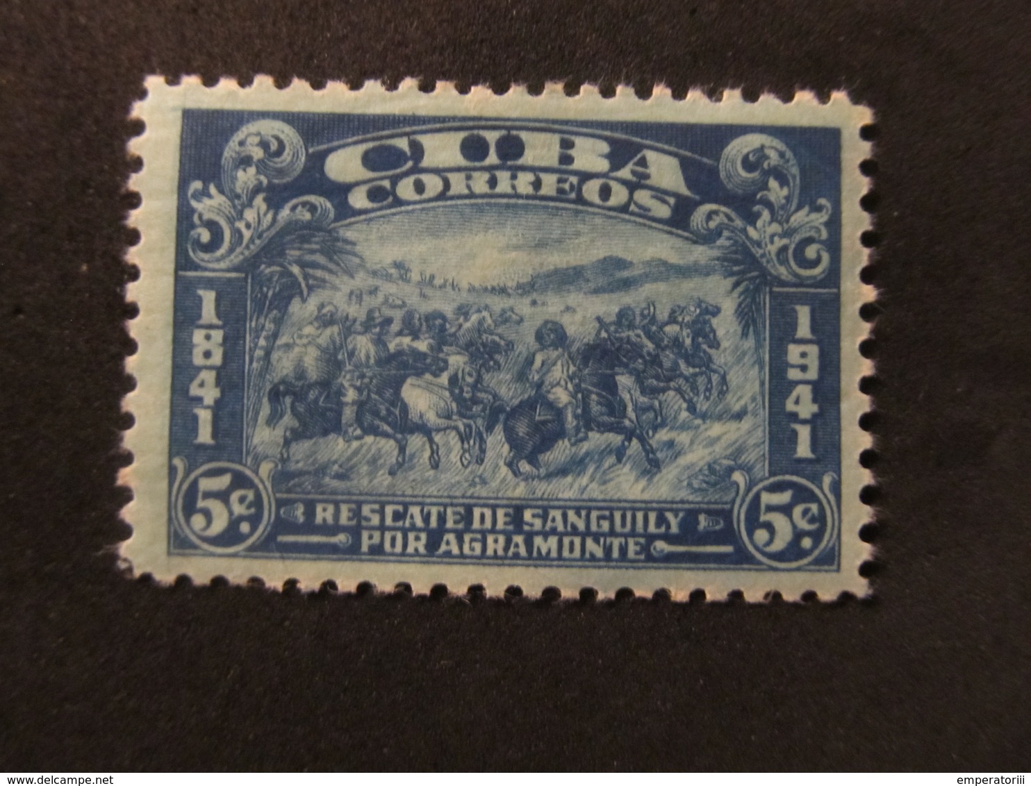 1942 - CUBA - RESCUE OF SANGUILY - SCOTT 374 A113 5C - Unused Stamps