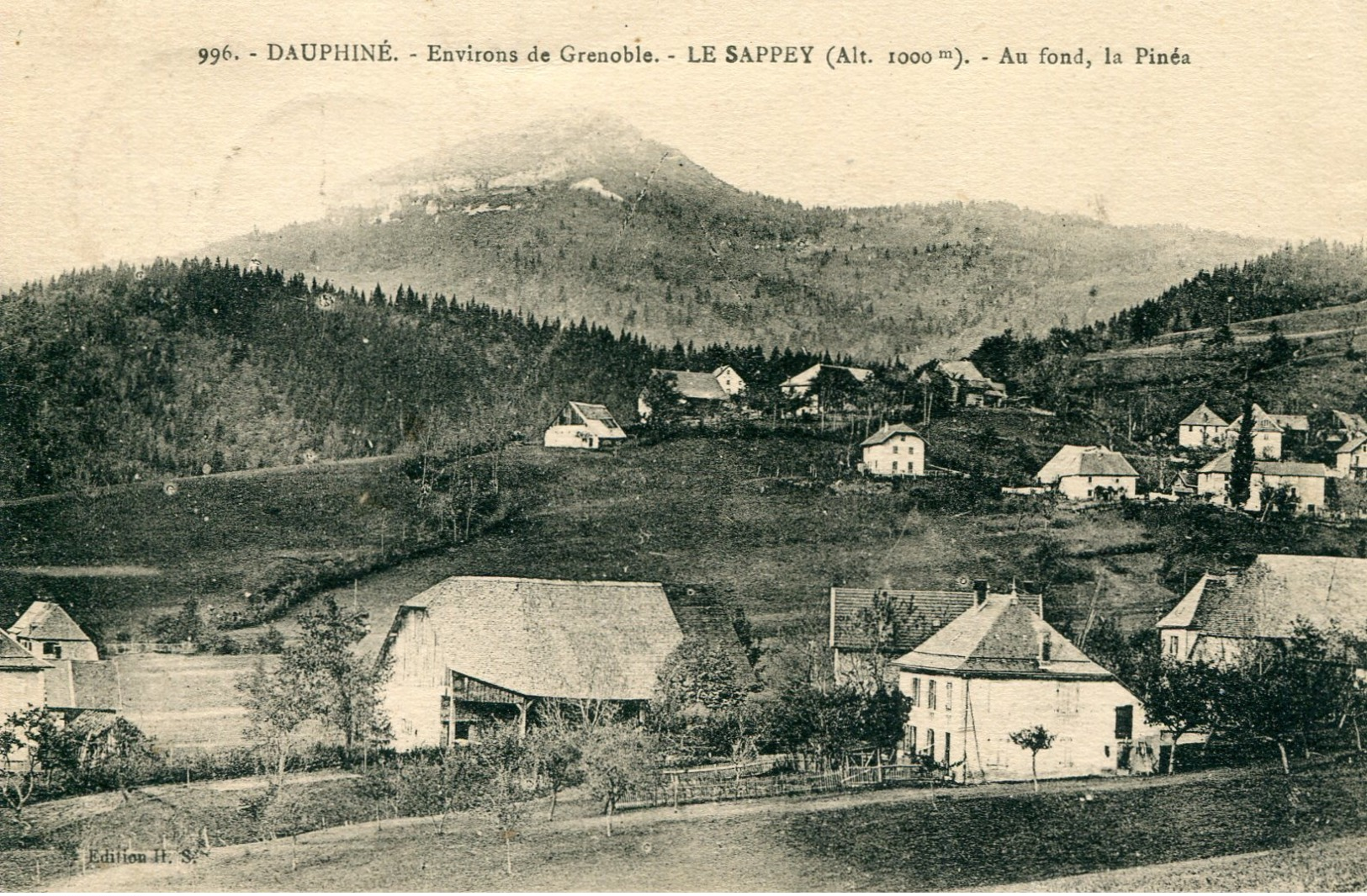 38 - Le SAPPEY - Environs De Grenoble. Le Sappey. Au Fond, Le Pinéa - Autres & Non Classés