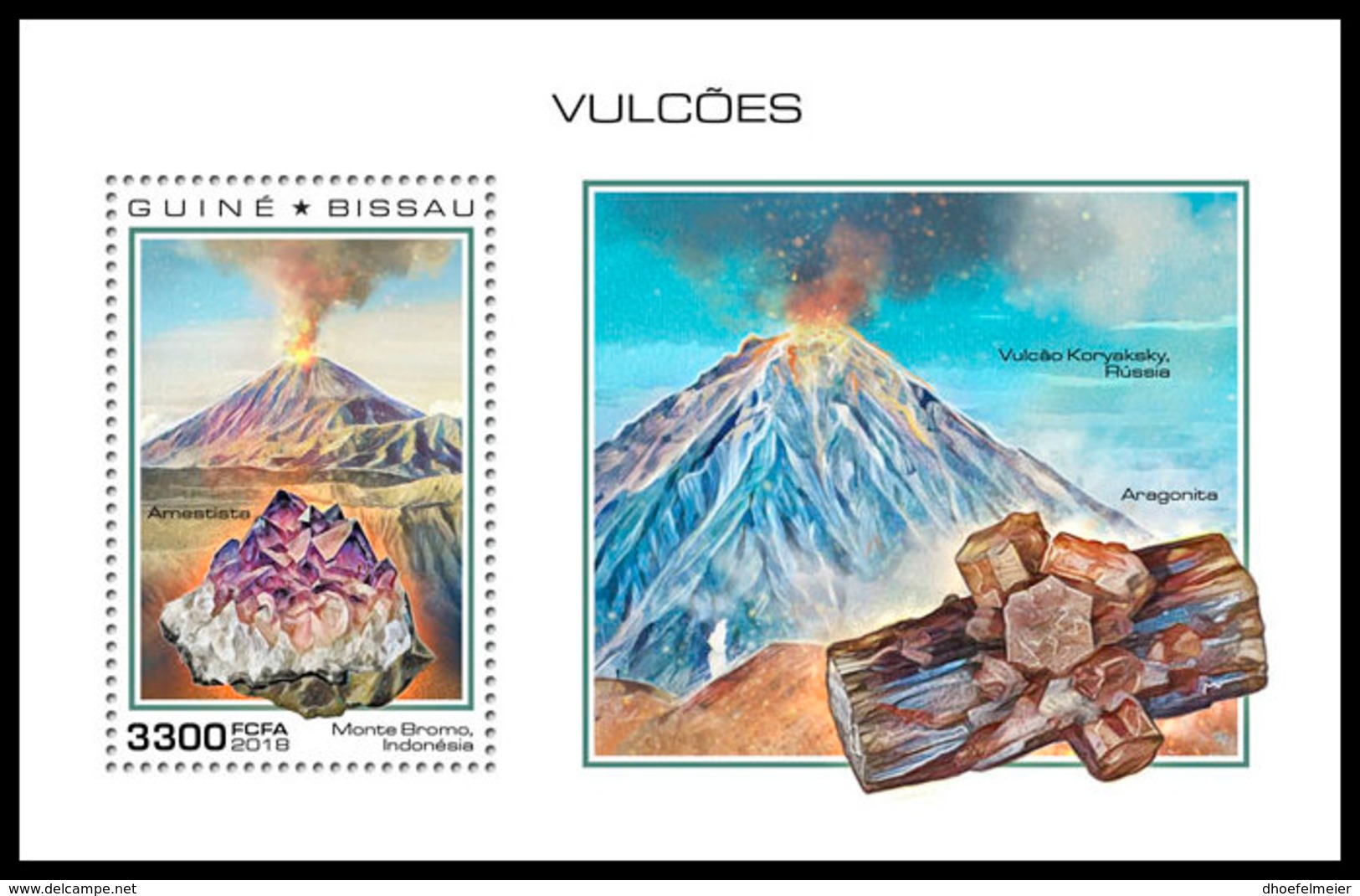 GUINEA BISSAU 2018 **MNH Volcanoes Vulkane Volcans S/S - OFFICIAL ISSUE - DH1851 - Volcanos