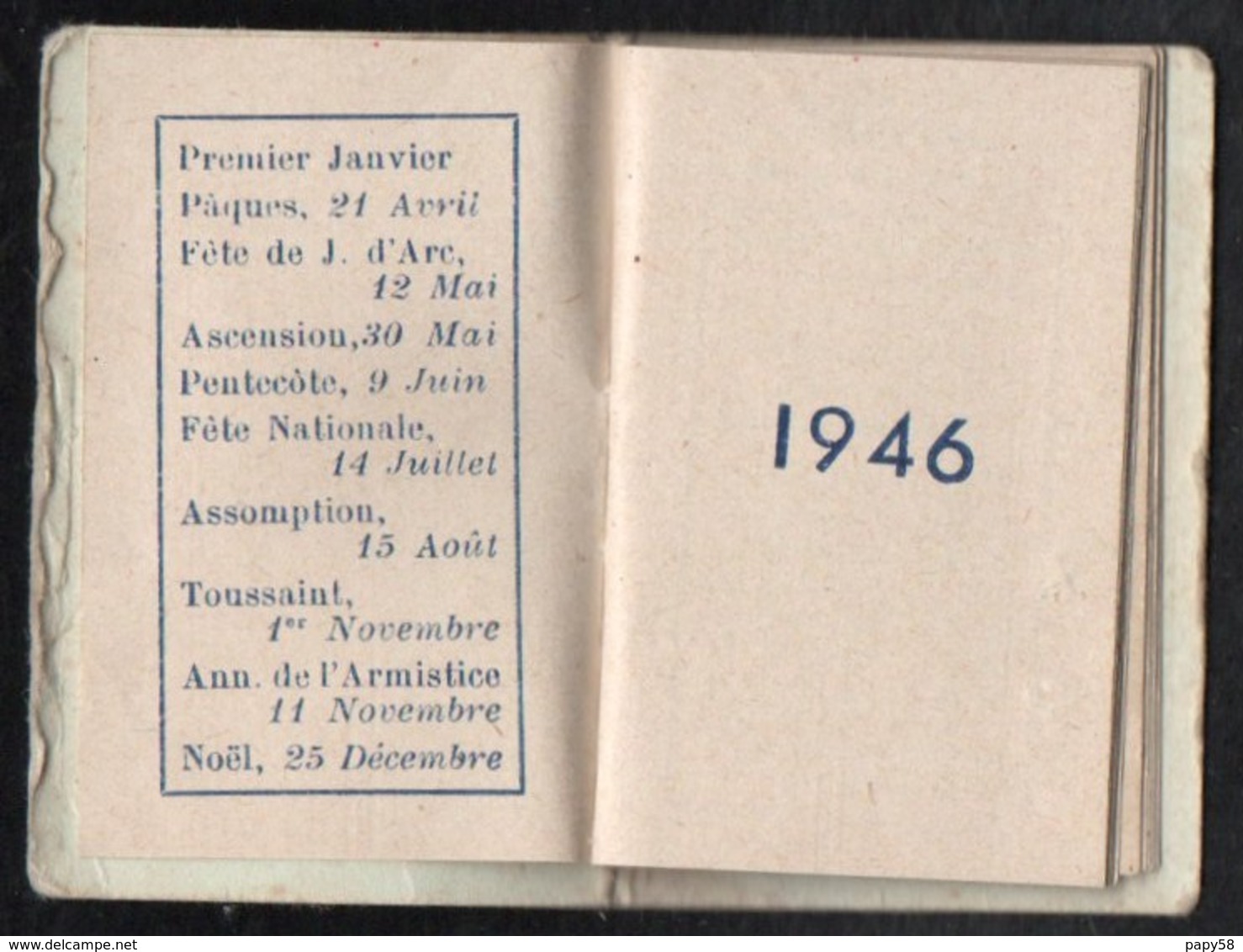 Calendriers > Petit Format : 1941-60 Sapin De Noël 1946 - Petit Format : 1941-60