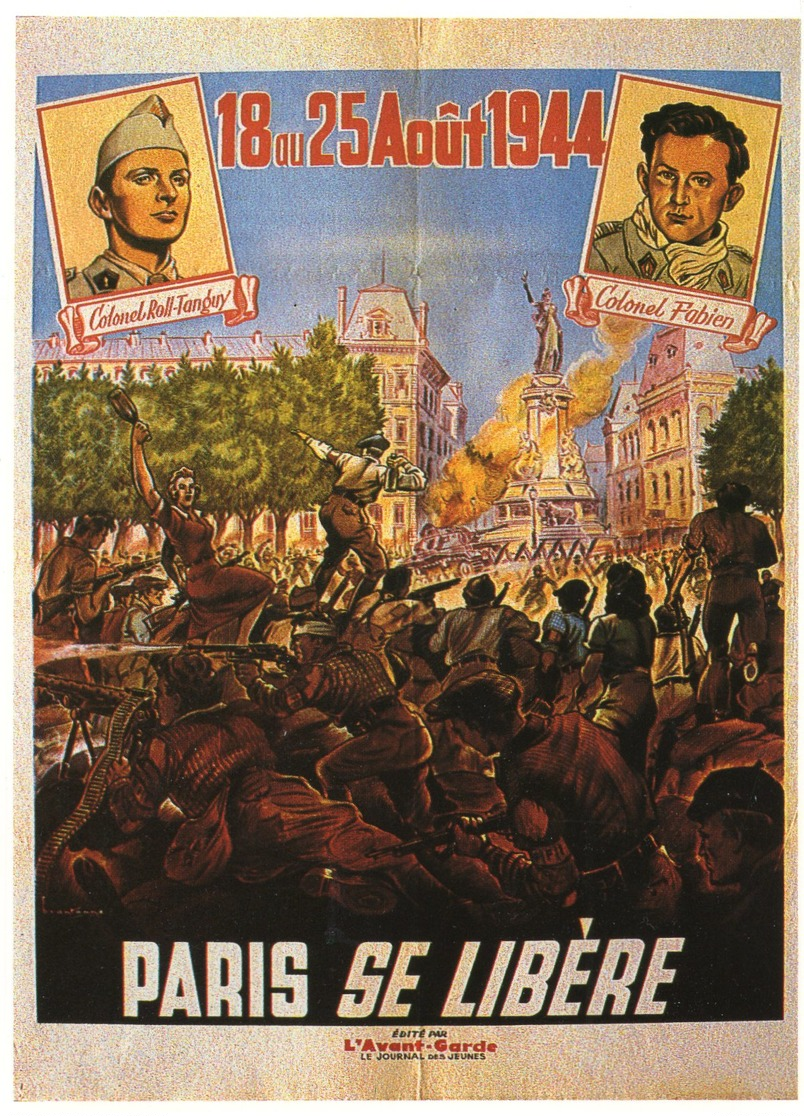 MILITARIA - Les Affiches Et Les Cris De La Liberté Affiche Brantonne Pour Journal Jeunesse Communiste L'Avant Garde 1944 - Patriotiques