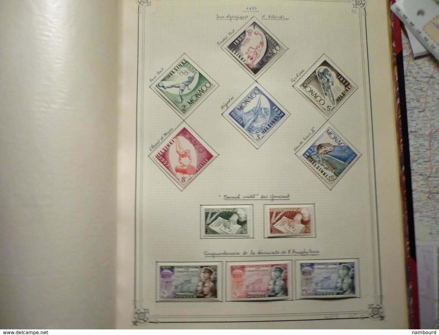 Album et boitier standard Yvert et Tellier collection de timbres de Monaco neufs avec charnières Début-1969