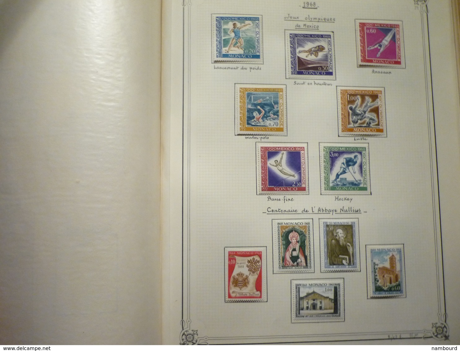 Album et boitier standard Yvert et Tellier collection de timbres de Monaco neufs avec charnières Début-1969