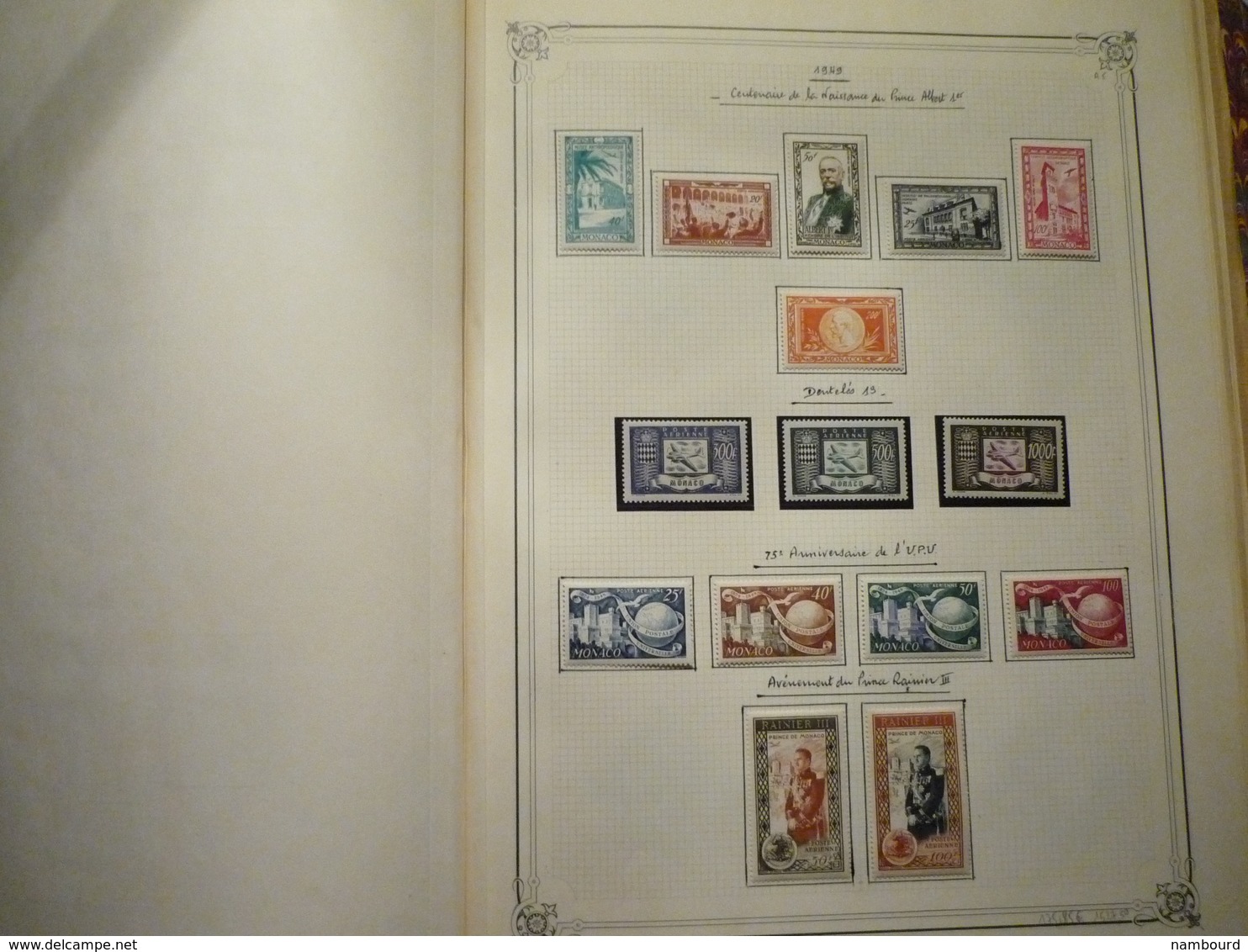 Album et boitier standard Yvert et Tellier collection de timbres de Monaco neufs avec charnières Début-1969