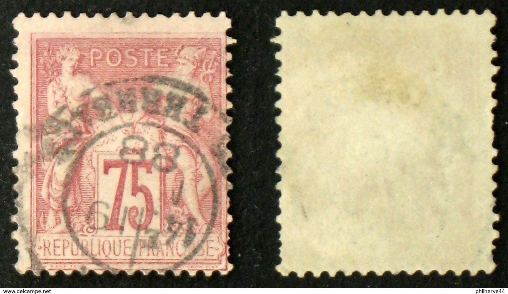 N° 81 75c N/U ROSE SAGE Oblit B/TB Cote 150€ - 1876-1898 Sage (Type II)