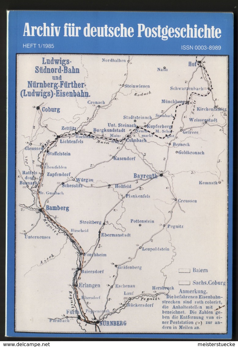 Archiv Für Deutsche Postgeschichte - Heft 1/85 - Gebraucht - Filatelie En Postgeschiedenis