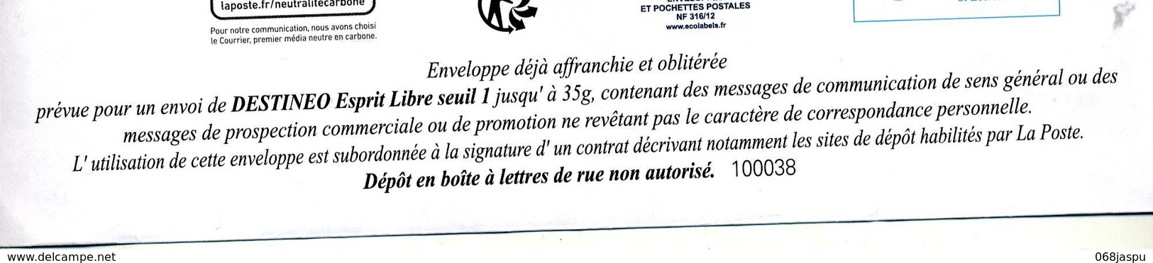 Pap Pre-oblitere Tulipe Flamme Chiffee Sous Code Roc - Prêts-à-poster: Other (1995-...)