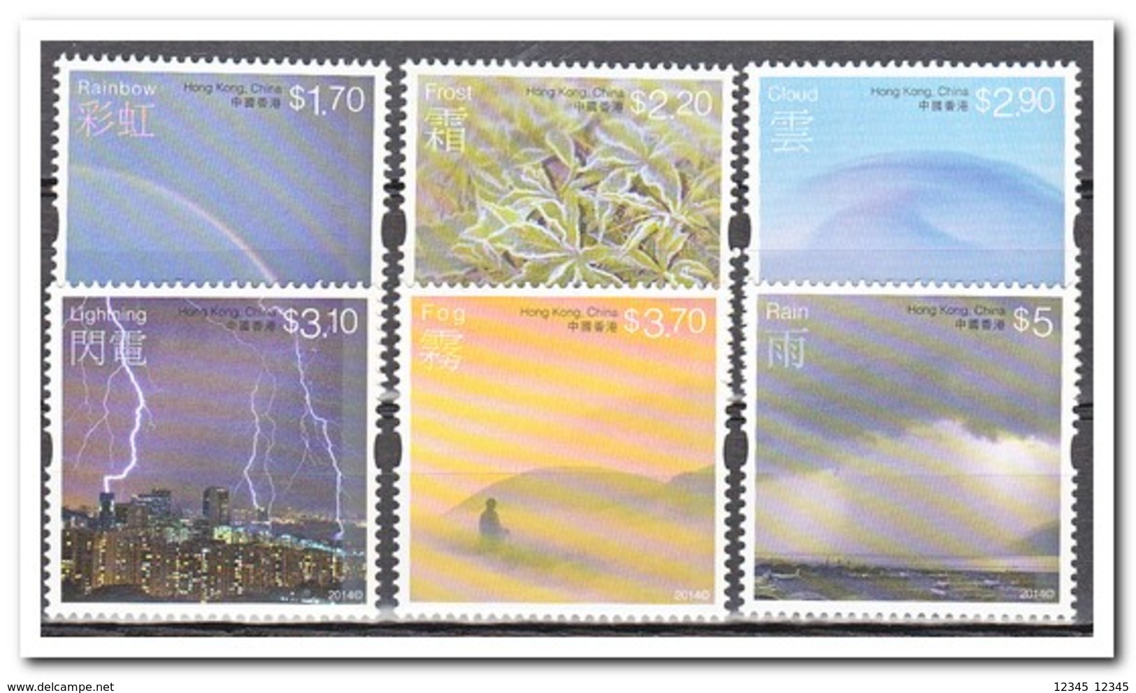 Hongkong 2014, Postfris MNH, Weather Phenomena - Ongebruikt