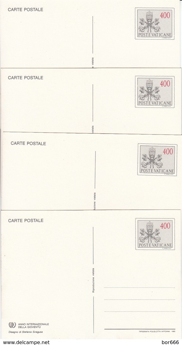 GOOD VATICAN POSTCARDS Set With Original Stamps 1985 - Vatican