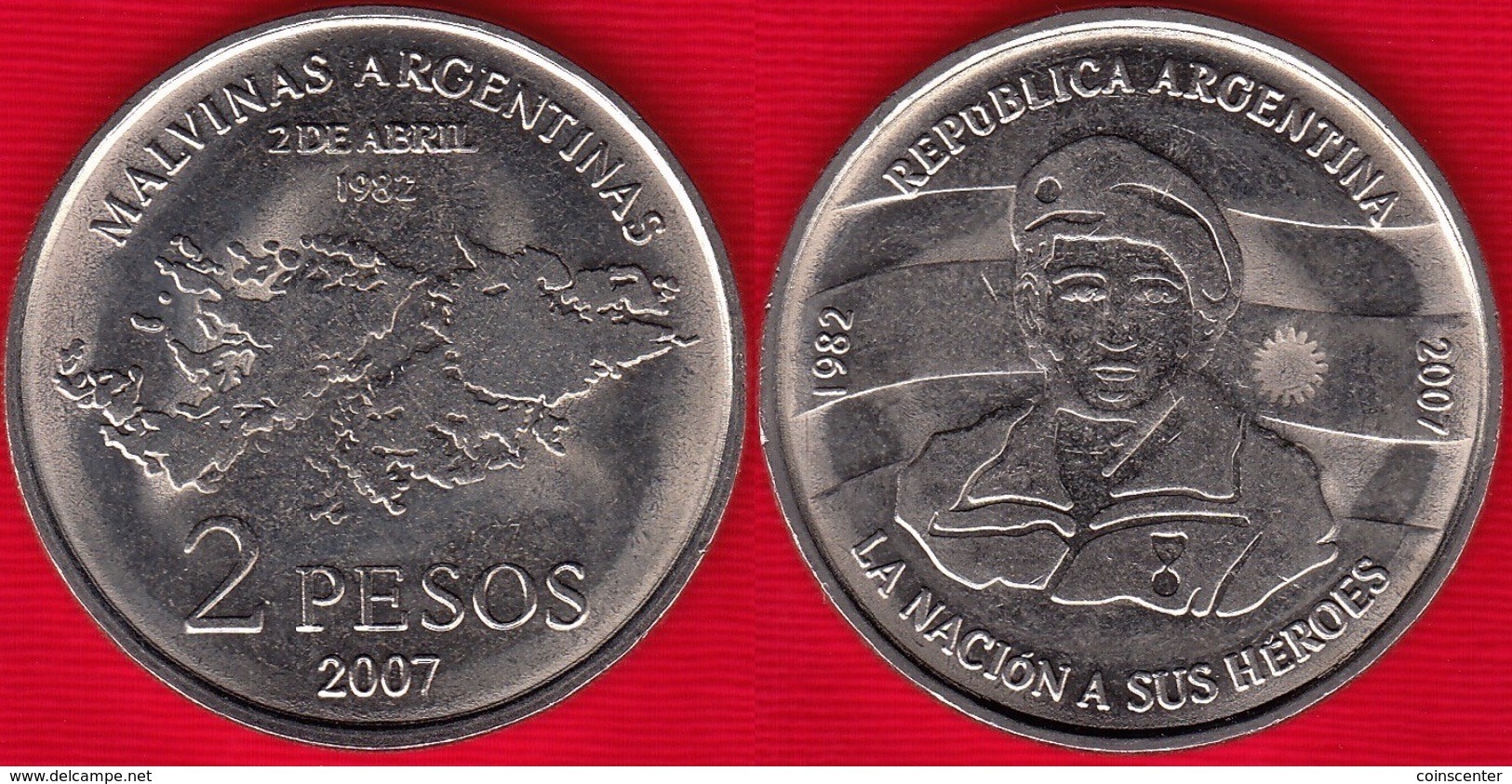 Argentina 2 Pesos 2007 "South Atlantic War" UNC - Argentine