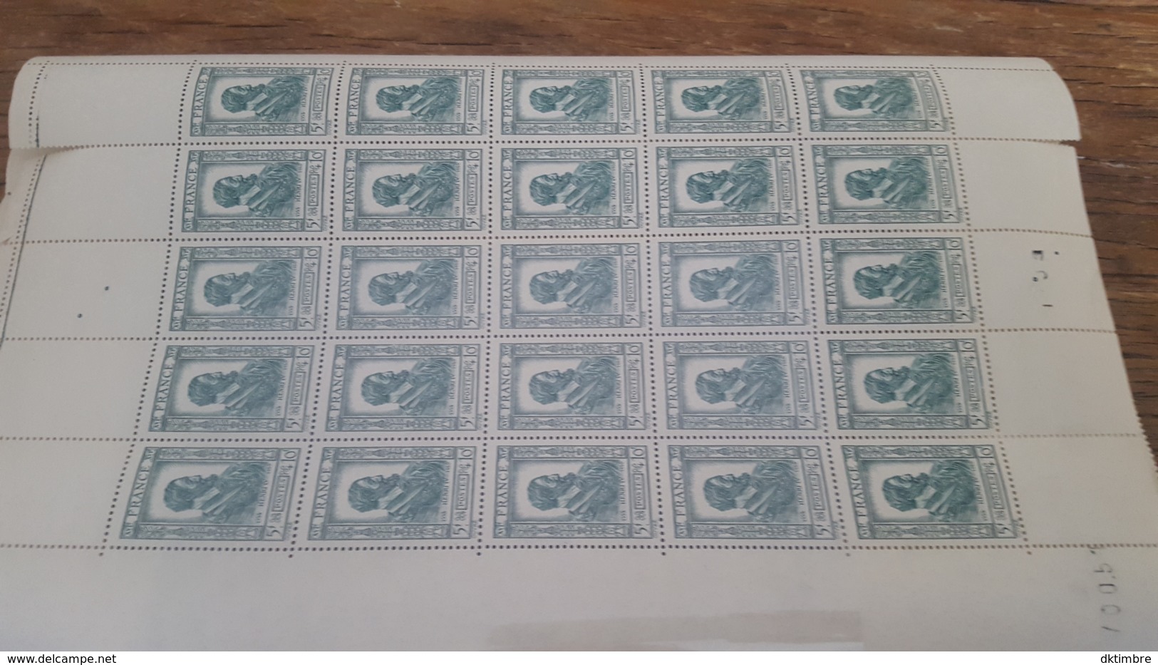 LOT 433365 TIMBRE DE FRANCE NEUF** LUXE FEUILLE - Feuilles Complètes