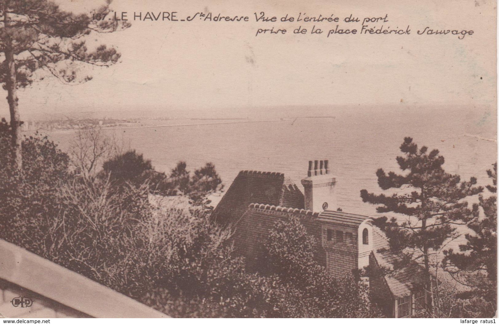 LE HAVRE STE ADRESSE VUE DE L ENTREE DU PORT PRISE DE LA PLACE FREDERICK SAUVAGE - Cap De La Hève