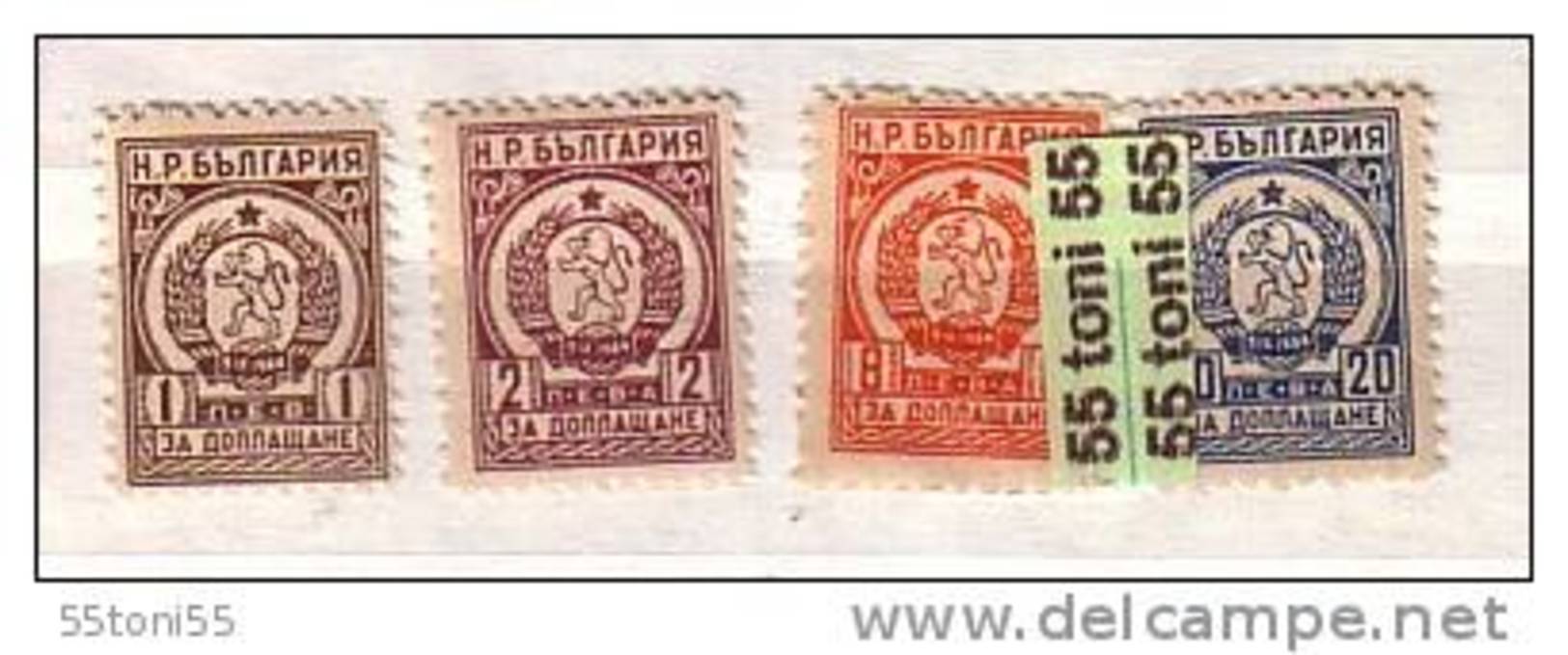 1951 Timbres -taxe   4v.-MNH  Bulgaria / Bulgarie - Unused Stamps