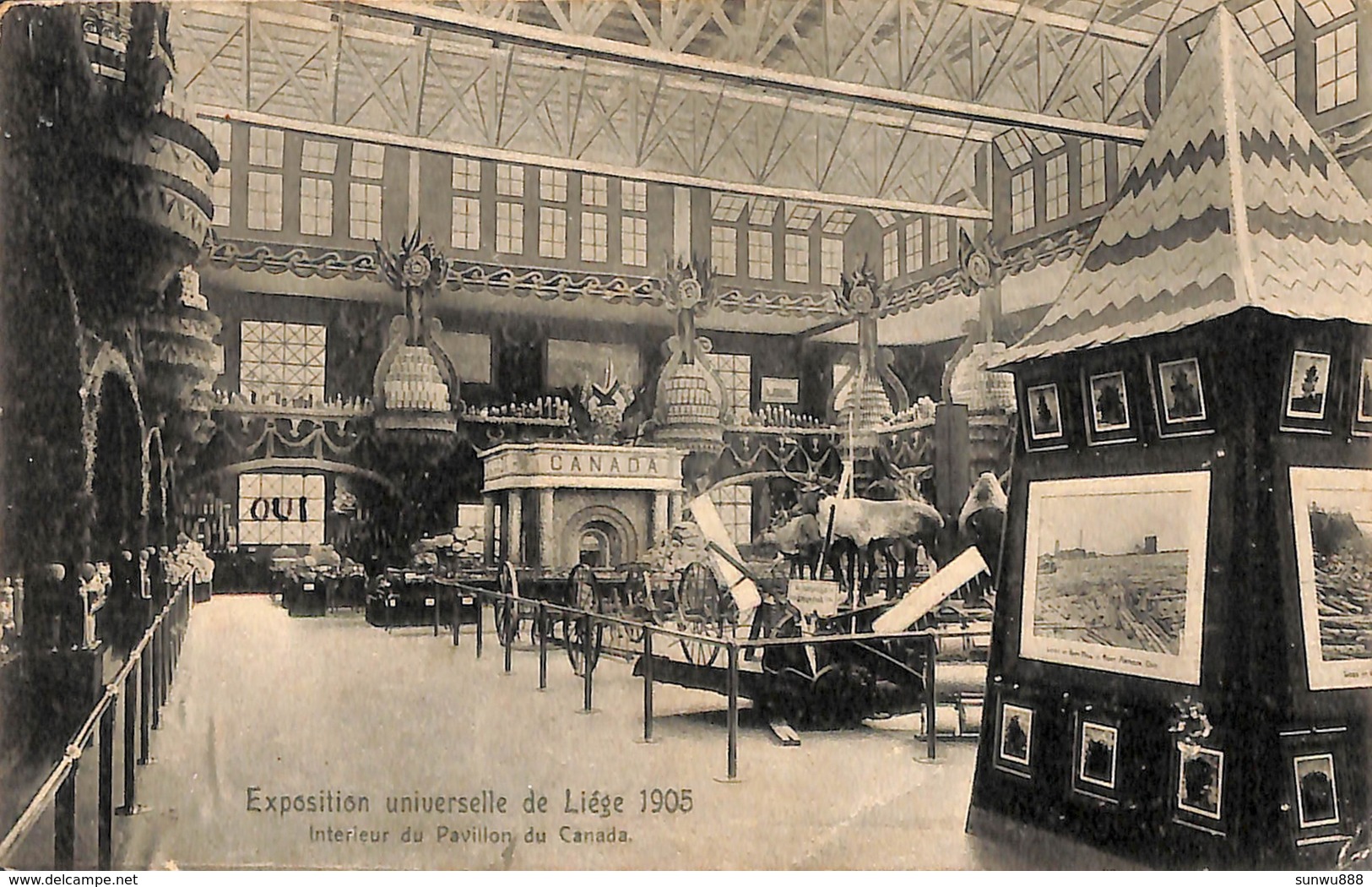 Liège (Expo) - Intérieur Du Pavillon Du Canada 1905 - Luik