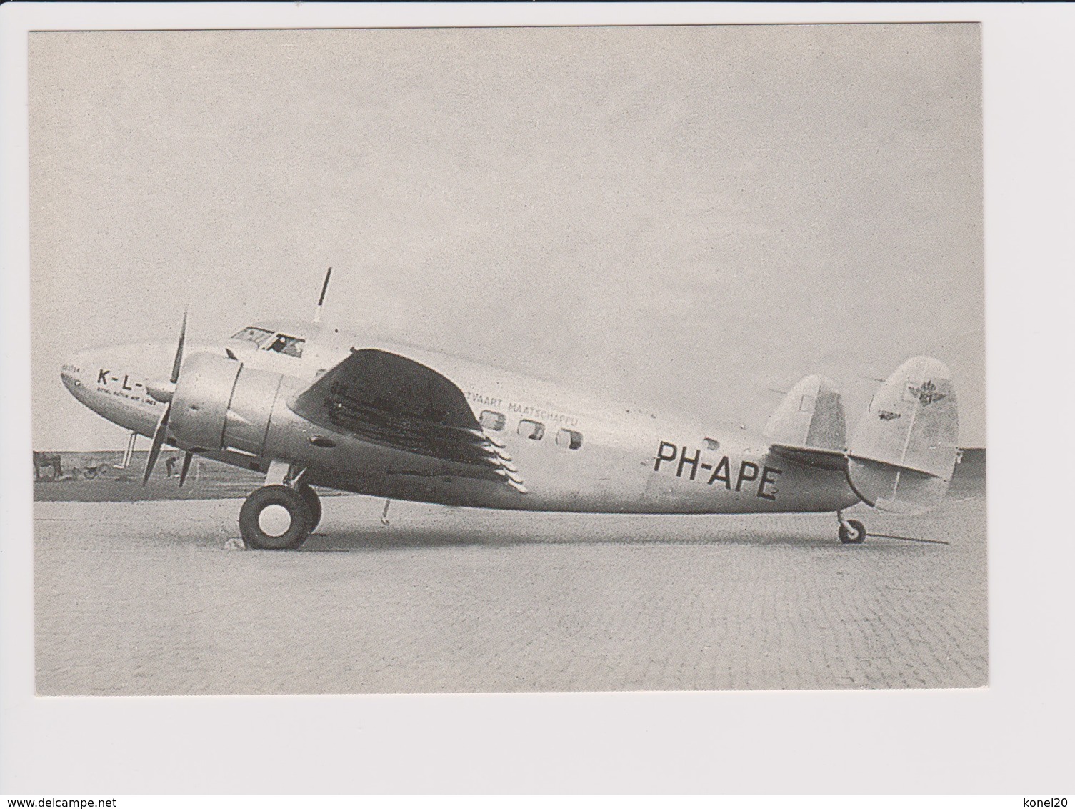 Rppc KLM K.L.M Royal Dutch Airlines Lockheed 14 Super Electra - 1919-1938: Between Wars