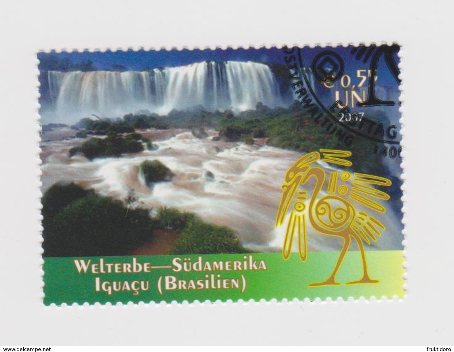 United Nations Vienna Mi 504 World Heritage Sites - Iguaçu Falls - 2007 - Ungebraucht