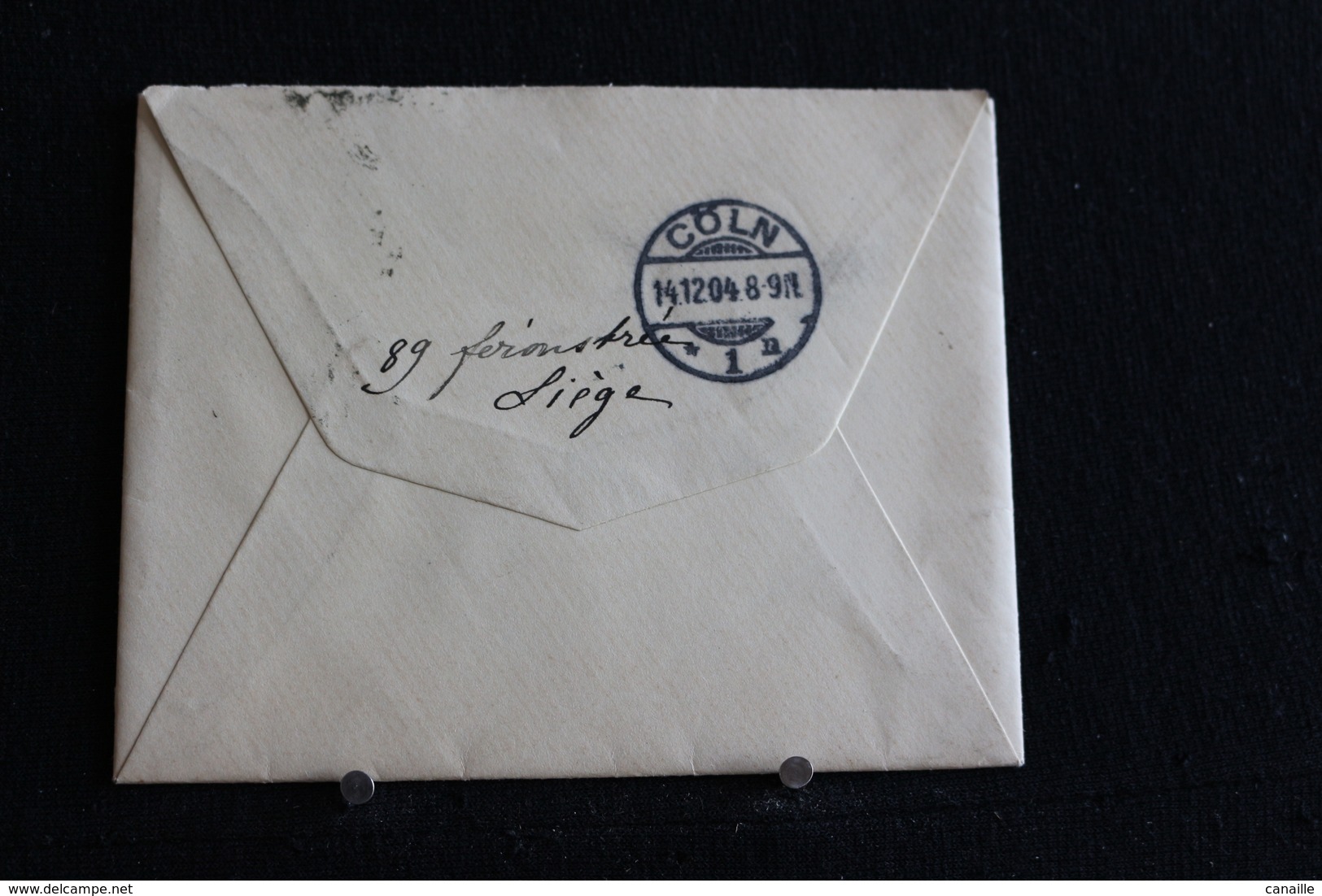 Tu-37 / Marcophilie (Lettres) - Enveloppe, Lettre  Envoie De  Liège En 1904 Ver Cologne (Allemagne)  - Belgique  .- - Doorgangstempels