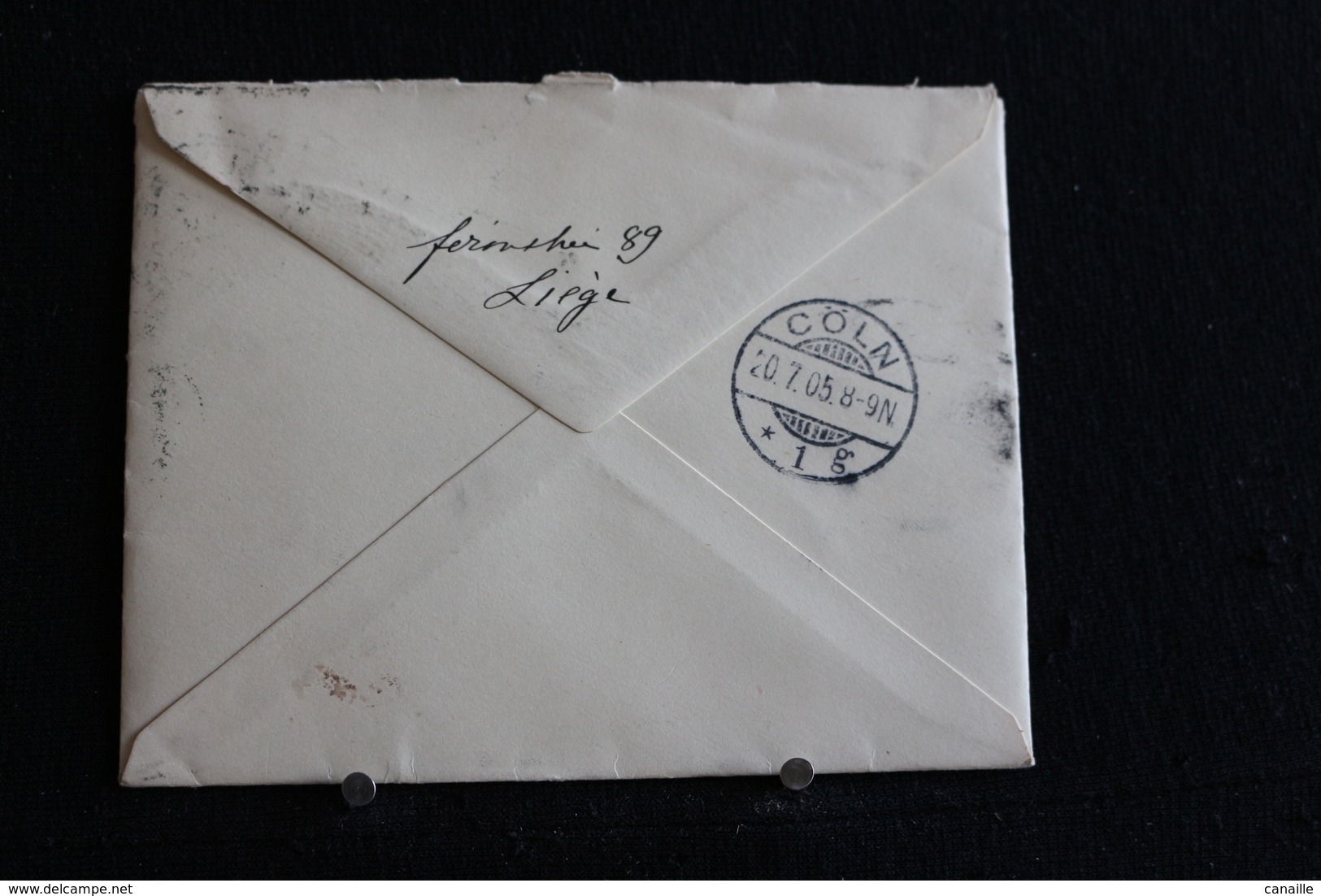 Tu-39 / Marcophilie (Lettres) - Enveloppe, Lettre  Envoie De  Liège En 1905 Ver Cologne (Allemagne)  - Belgique  .- - Grenzübergangsstellen