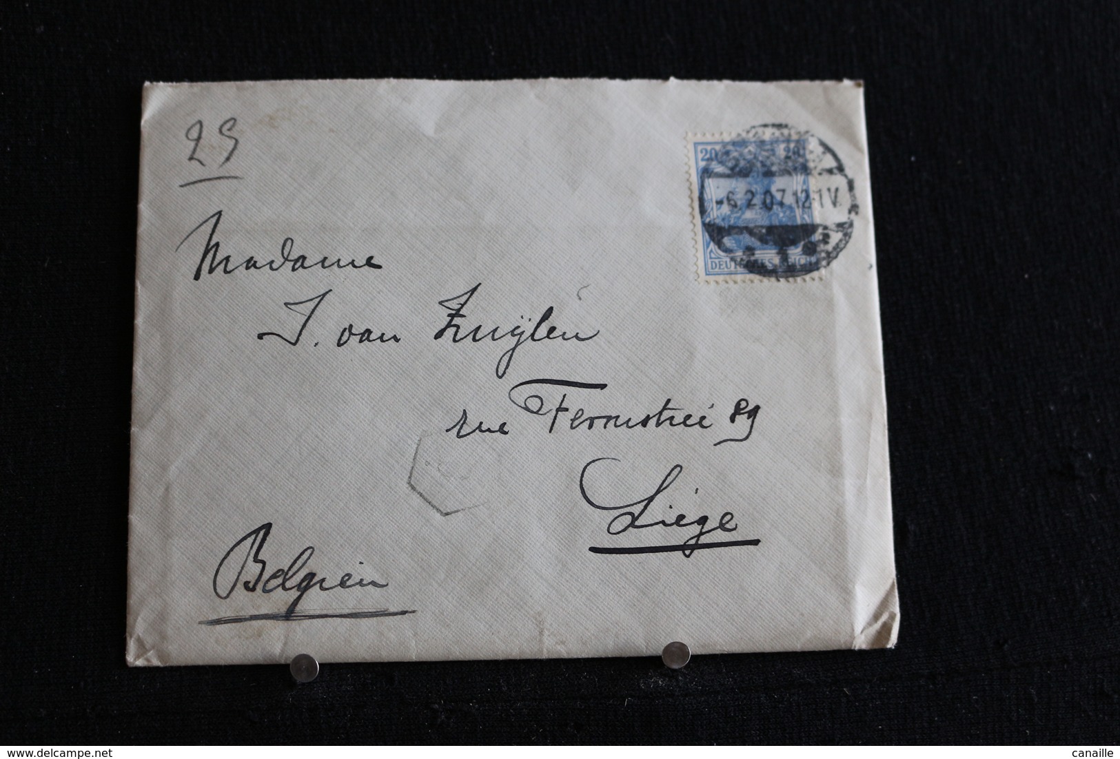 Tu-40/ Marcophilie (Lettres) - Enveloppe, Lettre  Envoie De Bremen ( Hoffman & Leisewitz ) En 1907 Ver Liège - Belgique - Doorgangstempels