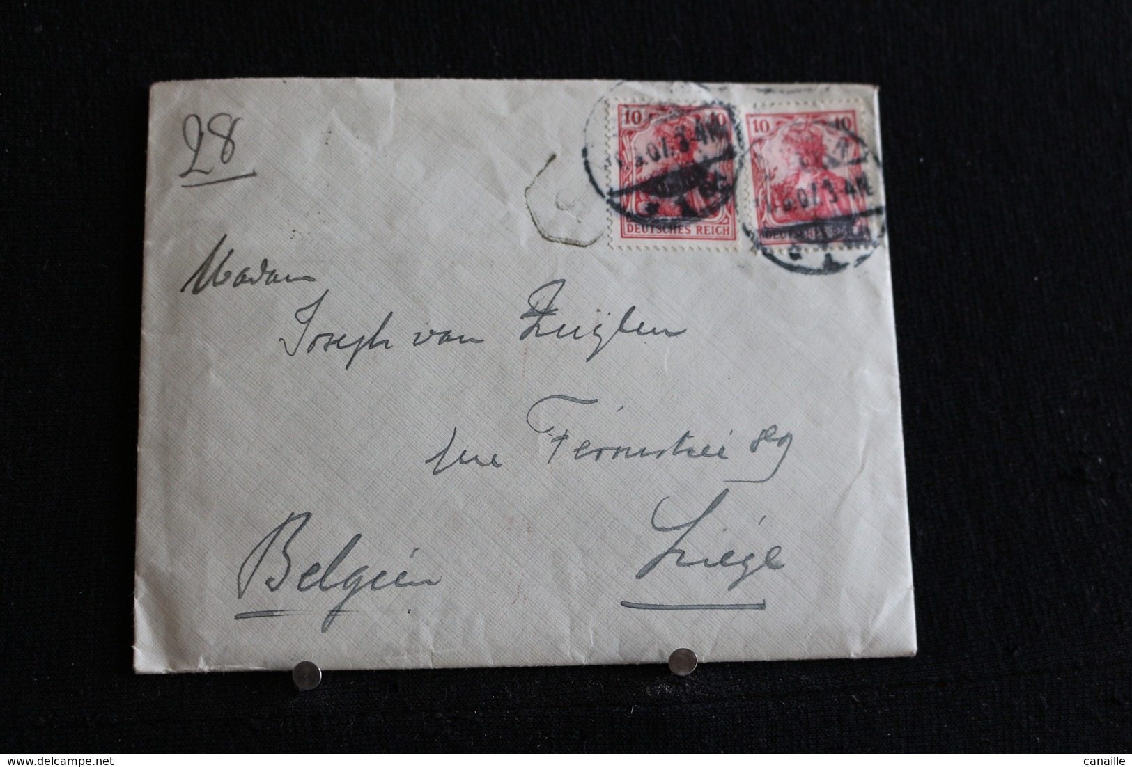 Tu-41 / Marcophilie (Lettres) - Enveloppe, Lettre  Envoie De Bremen (Allemagne) En 1907 Ver Liège - Belgique - Grenzübergangsstellen