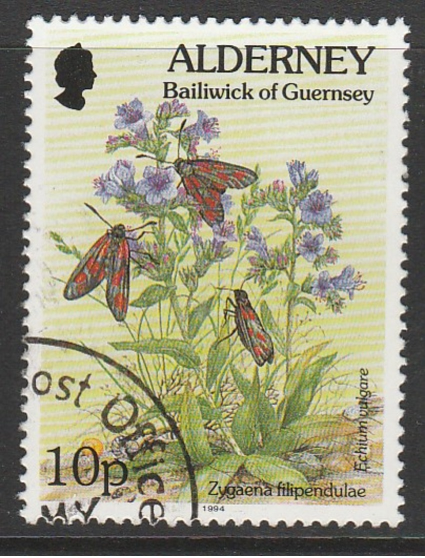 Alderney 1994 -1995 Flora And Fauna 10 P  Multicoloured SW 74 O Used - Alderney