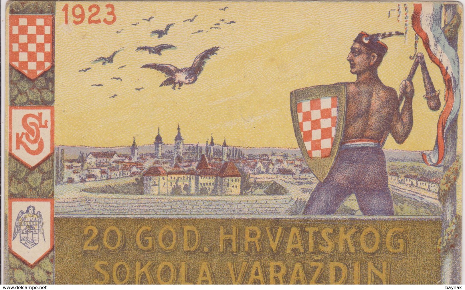 C404   --  20 GOD. HRVATSKOG SOKOLA VARAZDIN   --  1923 - Croatia