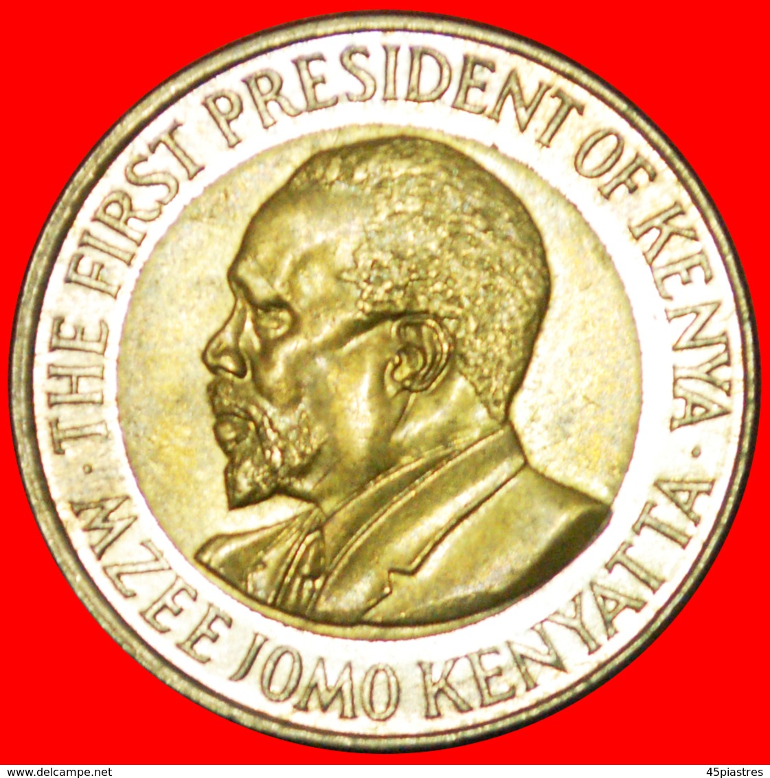 # COCK AND LIONS (2005-2009): KENYA★20 SHILLINGS 2005 MINT LUSTER★LOW START ★ NO RESERVE! Mzee Jomo Kenyatta (1964-1978) - Kenya