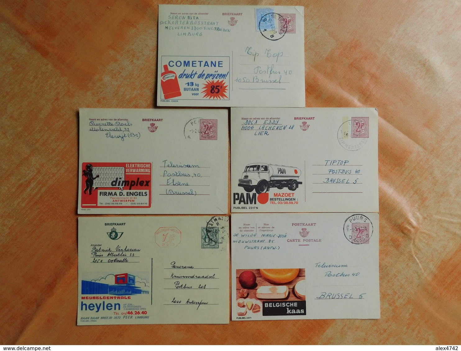 Lot De 5 Entiers Postaux Publibel  (N6) - Publibels