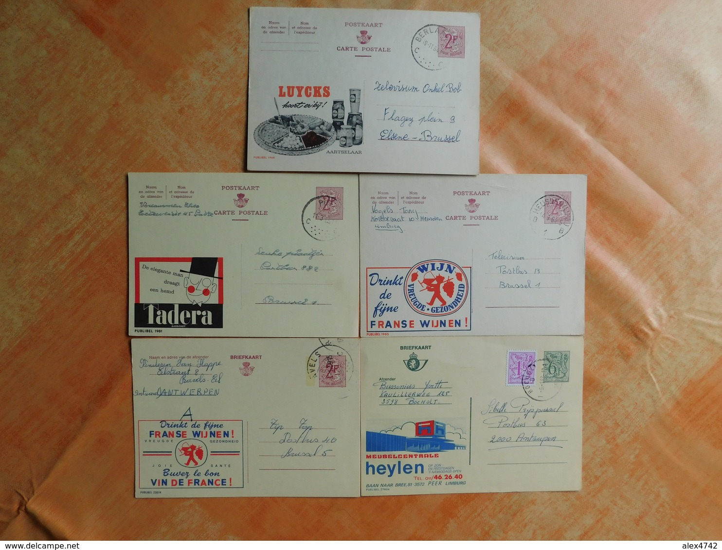 Lot De 5 Entiers Postaux Publibel  (Q6) - Publibels