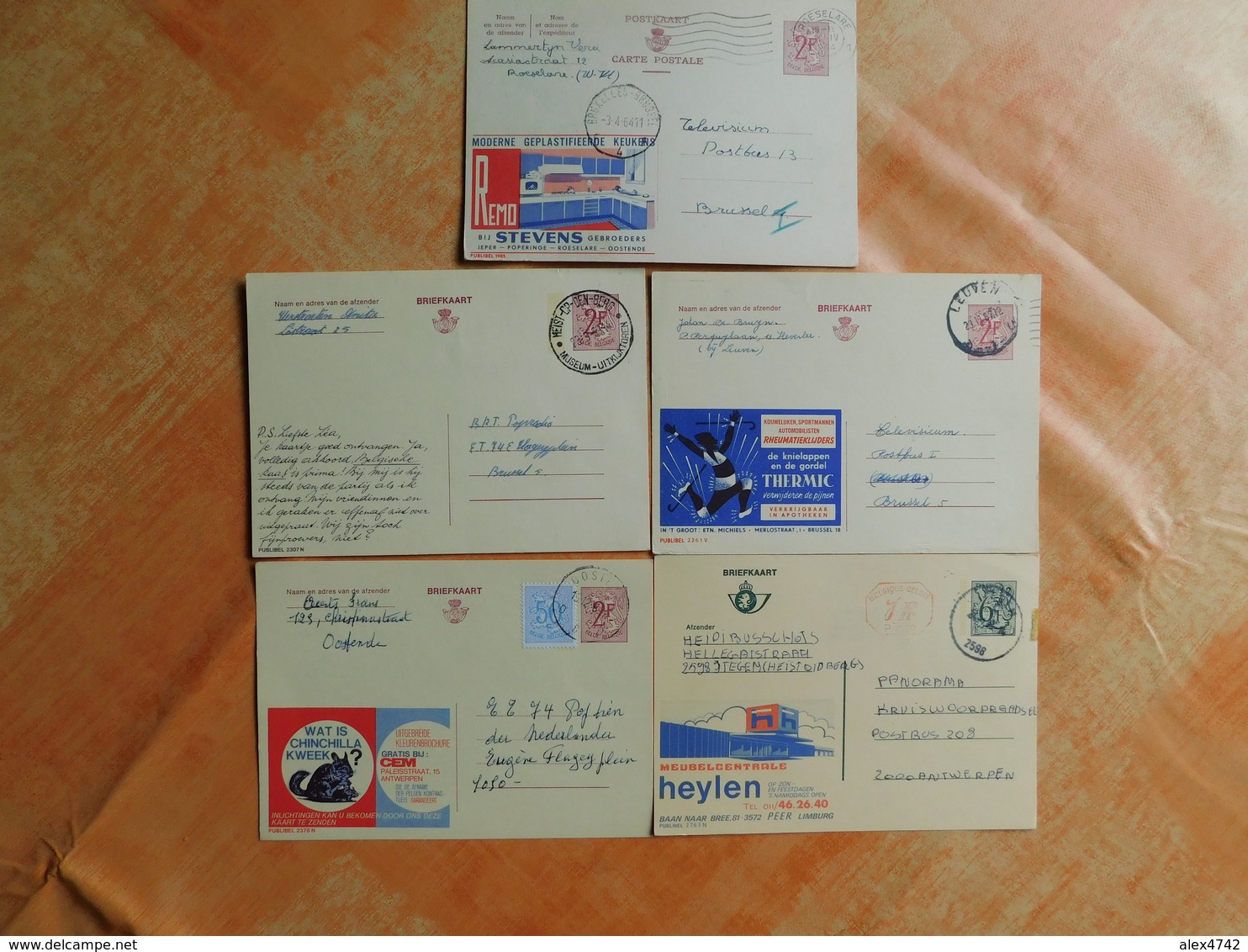 Lot De 5 Entiers Postaux Publibel  (Q6) - Publibels