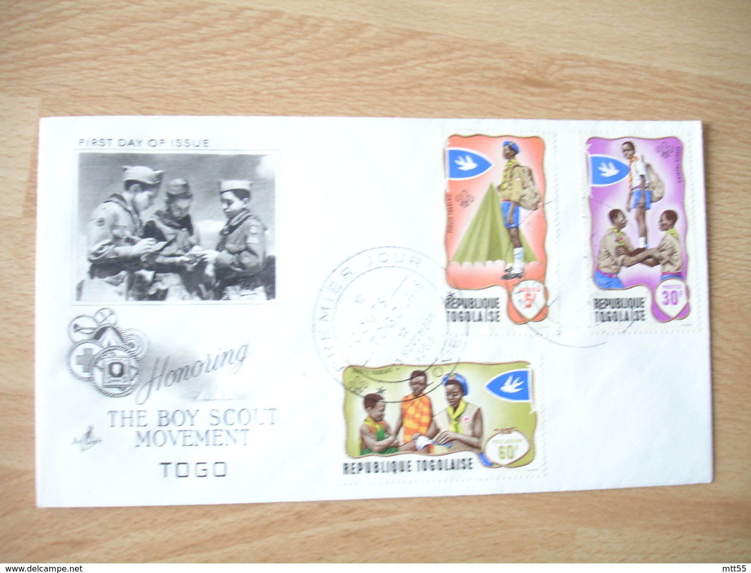 Lot De 7 Scouts Scout  Scoutisme  Annee 50 .60 Fdc Enveloppe 1 Er Joiur - Storia Postale